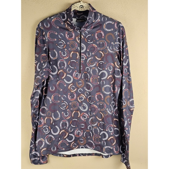 Kerrits Tops - Kerrits Womens Horseshoe Print 1/4 Zip Pullover Medium
